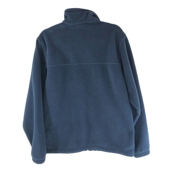 Columbia Mens Fleece Jacket Full Zip Pockets Cinch Waist Navy Blue L - Picture 2 of 5